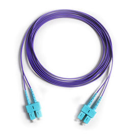 Corning Fiber SC/PC-SC/PC OM4 Duplex Purple Color Fibre Optic Patch Cord