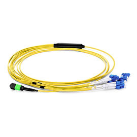 US CONNEC Singlemode MPO Products Mpo Optical Fiber Fanout Patch Cord MTP LC 12 Core