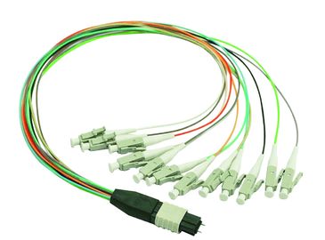 0.9mm 12 Cores MPO To LC MM Fanout Fiber Patch Cord
