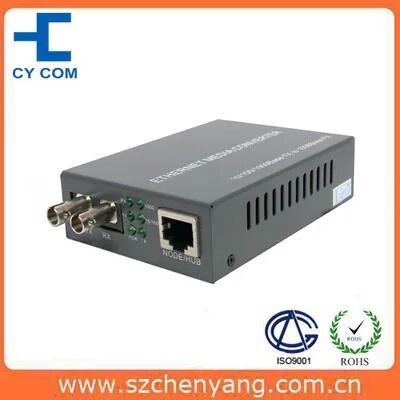 10 / 100m Dual Fiber Sm 25km St Fiber Optic Media Converter
