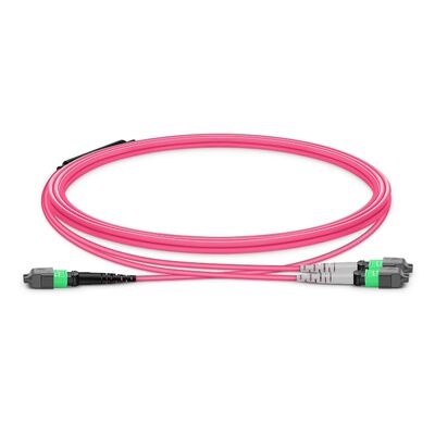 quality MTP Breakout Cable OM4 50/125μm with 0.35dB Low IL and 8° APC Endface for High-Speed Data Center Links factory