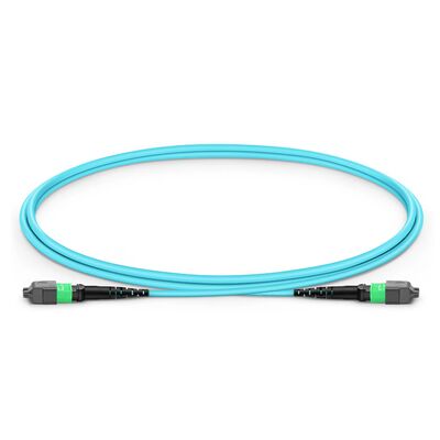 Quality MPO-16 Fiber Cable with 0.35dB Low IL and 8° APC Endface for 400G QSFP-DD and OSFP Transceivers factory