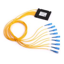 1 × 8 PLC SC / PC low insertion loss and low PDL Fiber Optic Splitter for CATV Systems
