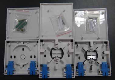 CY / FB - 002A 86 * 86 * 23mm Fiber Optic Terminal Box suitable for 2 pcs SC adapters