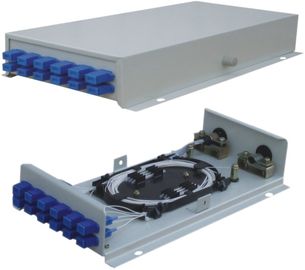 8, 12, 24 ports optional Wall mounted cold Steel Fiber Optic Terminal Box 330 * 183 * 70mm