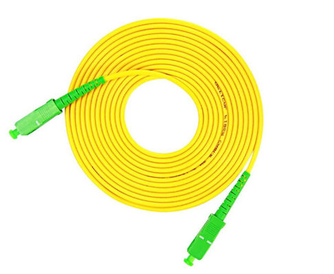 0.9 2.0 3.0mm LSZH Fiber Optic Patch Cable SC / APC Simplex SM Low Insertion Loss