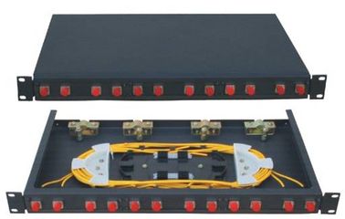 Cold rolled steel sheet electrostatic spraying FC12 Rack-Mounted Fiber Optic Patch Panel