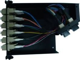 High Density Cable Wiring System Black color 12 connector LC / MM FTTH Terminal Box